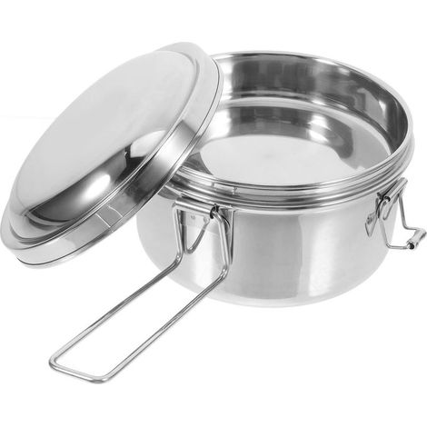Boîte de rangement Bento Kichvoe en acier inoxydable 304 à double (1/5)