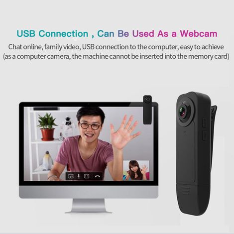 Mini caméra HD portable intelligente 19201080, sans fil USB, pour une utilisation intérieure, extérieure, à domicile ou au bureau. (1/5)