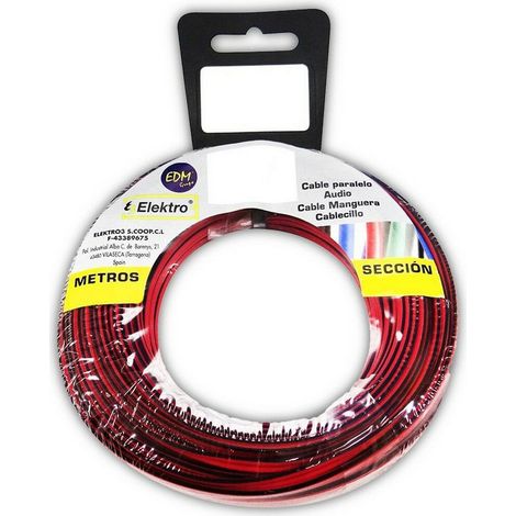 Avvolgicavo parallelo 2x1,5mm Rosso/Nero 5m (Audio) (1/2)