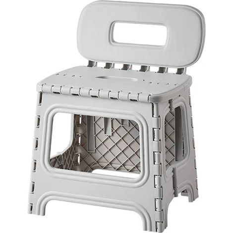 Chaise de Camping Pliante Portable pour Pêche Voyage Extérieur Légère, Blanc 1 (1/4)