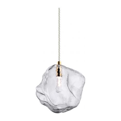 Zumaline ROCK Pendelleuchte, Gold, Glas, 1x E27