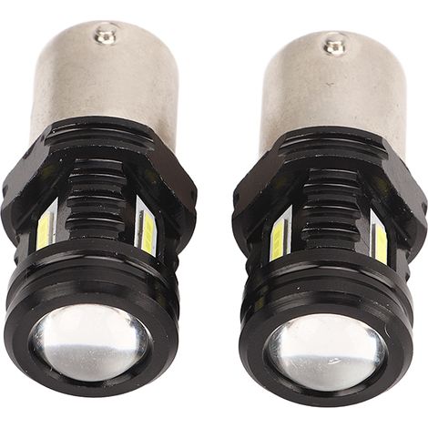 Lot de 2 ampoules LED 120 W 1500 lm BA15S 1156 ultra-lumineuses 12-24 V universelles pour feux de recul et clignotants de voiture, SUV, camion, camping-car, lumière blanche 6000 K (1/5)