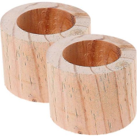 Pots de fleurs en bois, décoration intérieure, lot de 2, petits pots pour plantes succulentes de style champêtre (1/5)