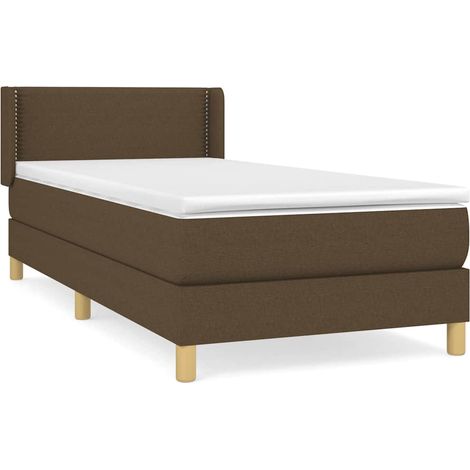 Maison Exclusive - Boxspringbett mit Matratze Dunkelbraun 100x200 (1/5)
