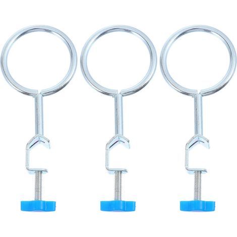 Set mit 3 Laborstativen inklusive Klemmen, Stativring und Laborzubehör, Farben zufällig – 15,00 x 6,50 x 2,00 cm (1/3)