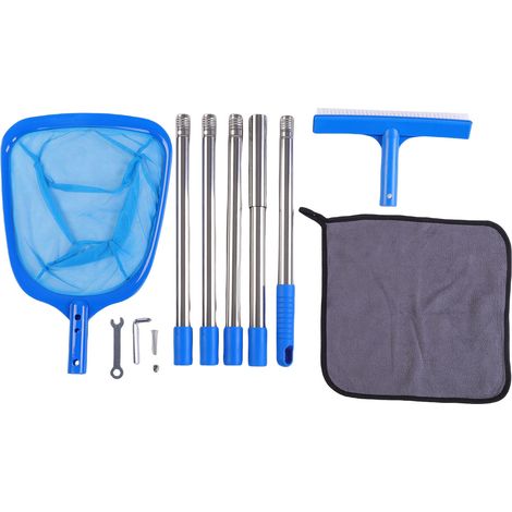 Kit de nettoyage de piscine, brosse d'écumage de feuilles en filet Super fin pour étangs de sources chaudes (1/5)