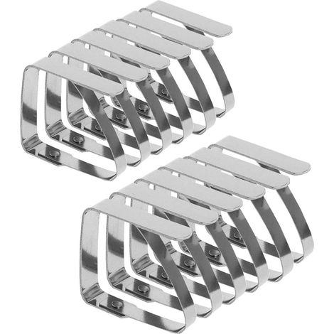 Supporto per tovaglia regolabile Supporto per tovaglia in acciaio inox per fissare la tovaglia Clip per tovaglia in acciaio inox Clip per tovaglia ispessita per picnic, barbecue, matrimonio, festa Arg (1/5)