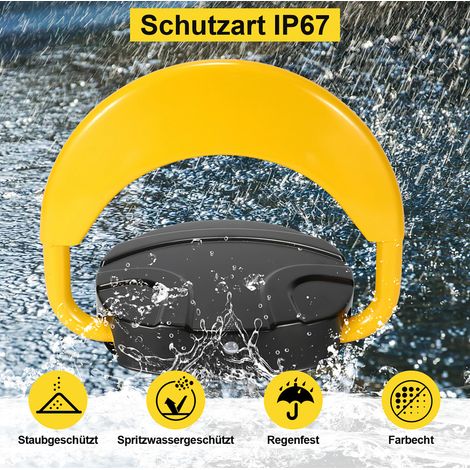 Randaco Parkplatzsperre Absperrpfosten Elektrische Klappbar Parkbügel mit Fernbedienung