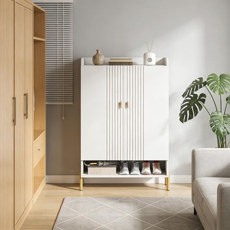 Meuble à chaussures moderne ultra-fin avec organiseur (meuble à chaussures uniquement)