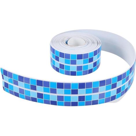 Blue waterproof adhesive tape 3.8 x 320 cm, flexible and leak-proof decorative sticker for sinks and wall corners, for kitchen and bathroom (1/4)