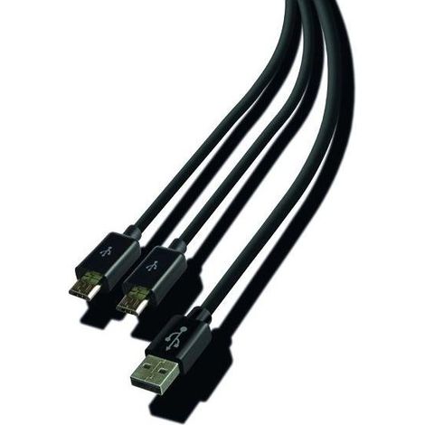 Steelplay JVAPS400040 cavo USB USB 2.0 3 m USB A 2 x Micro-USB B Nero (1/3)