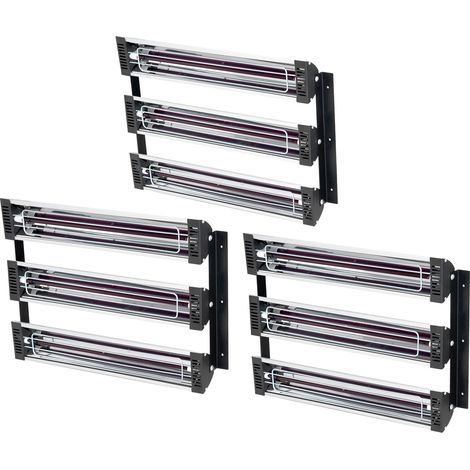 Mophorn 3x Farbtrockner Heizkörper Infrarot Heizlampe 3kW zum Lackieren, 3er Set, Einstellbare Temperatur von 40 bis 100℃, Große Oberfläche (1/5)