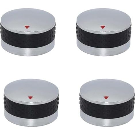 Lot de 4 boutons de contrôle de la flamme pour cuisinière, cuisinière à gaz, four, friteuse à air, barbecue en plein air, 58 mm (1/5)