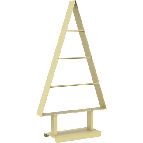 Albero di Natale in metallo KUOPIO 60 cm Acciaio Oro vidaXL (1/5)