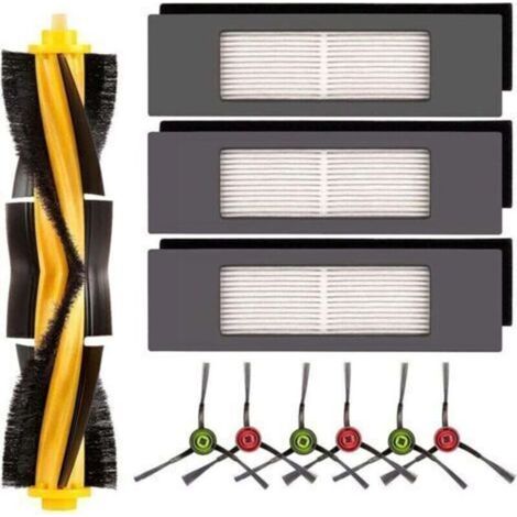 Replacement filter brush kit compatible with Ecovacs DEEBOT OZMO 920 950 T8 AIVI Max T9 T5 N5 N7 N8 and N8 Pro Plus robot vacuum cleaners. (1/4)