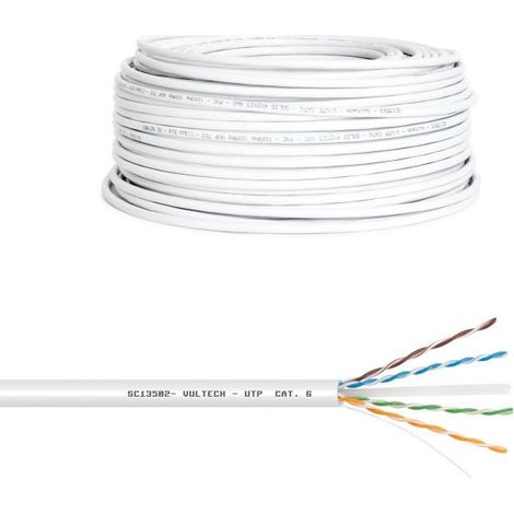 Vultech SC13502-50 Netzwerkkabel Weiß 50 m Cat6 U/UTP (UTP)