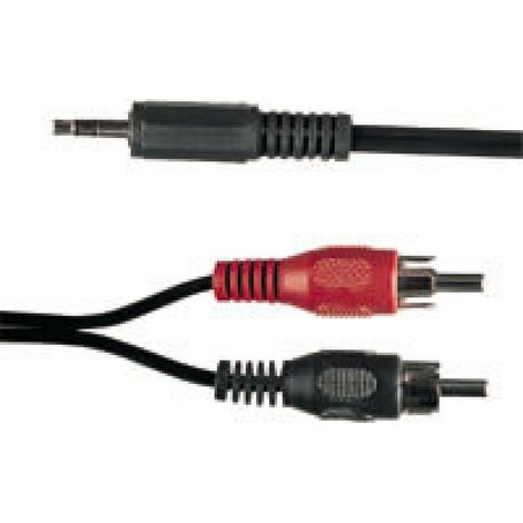 Cable Jack 3.5mm Stereo Male 2xRCA Male - 1.5m