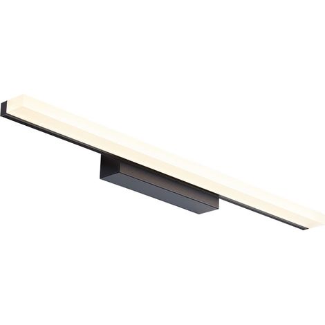 Moderne und minimalistische wasserdichte LED-Badezimmerspiegel-Frontleuchte, dunkelschwarz, 40 cm, 8 W, warmes Licht