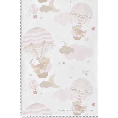 Papier peint Enfant Rose Babyland 2 Lutèce