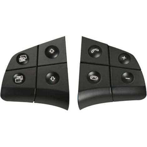 Remplacement Des Boutons De Commande Au Volant Pour Mercedes Benz W164 W245 W251 Ml Gl Br Classe, Noir, 4 Cles (1/5)