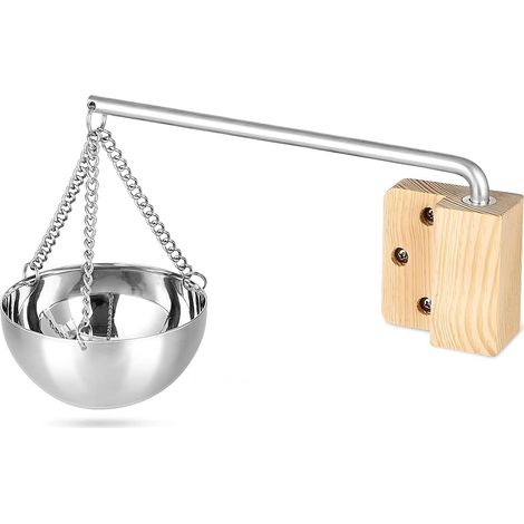 Bol à huiles essentielles pour sauna, gobelet en acier inoxydable,porte-huiles,bol suspendu pour aromathérapie,bol à huiles