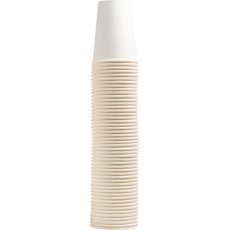 Gobelet Carton - 50 Unités - 20cl - Blanc - Résistant Chaud Froid - Pique-nique Fête (1/5)
