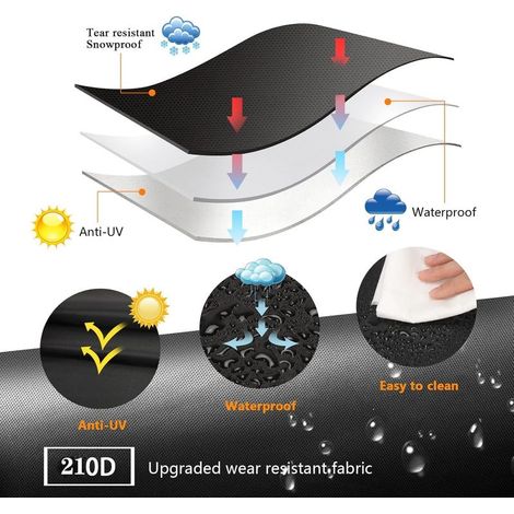 Wasserdichte Schutzhülle für Hängesessel - Wetterfeste, winddichte und UV-beständige Schutzhülle für Hängesessel im Freien, ideal für den Garten (Schwarz) (1/5)