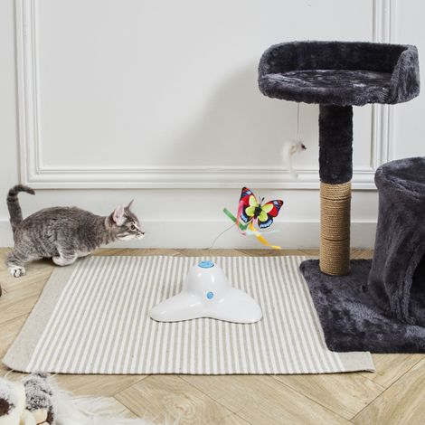 Jeu Interactif Pour Chat - THE CONCEPT FACTORY - Papillon Volant - Blanc