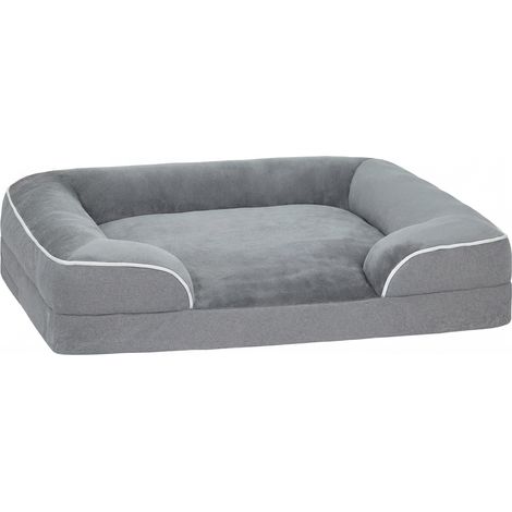Dog Sofa Bed, Washable Pet Bed with Removable Cover Non-Slip Bottom for Cats Small Dogs, Grey (1/5)