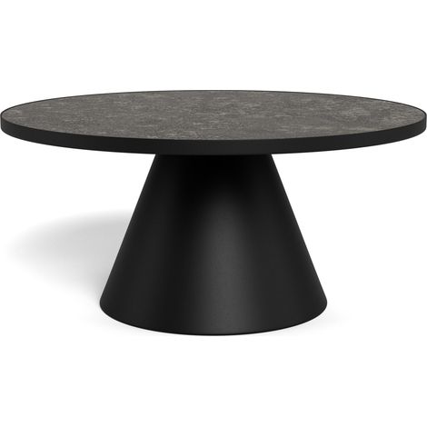 Mesa de centro Norsica 339 , 40x0x0cm, Diámetro: 85.7, Cerámica, Vidrio, Redonda (1/4)
