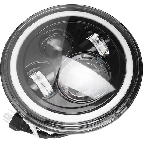 Projecteur LED 7 pouces 60W, optique angel eye, ultra-lumineux, étanche, robuste, phare de voiture remplaçant pour Jeep Wrangler (1/5)