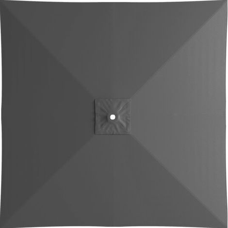 Quadratischer Polyester-Gartenschirm, Ersatzdach für 2 m Marktschirm, Ersatzdach für Gartentischschirm (grau)
