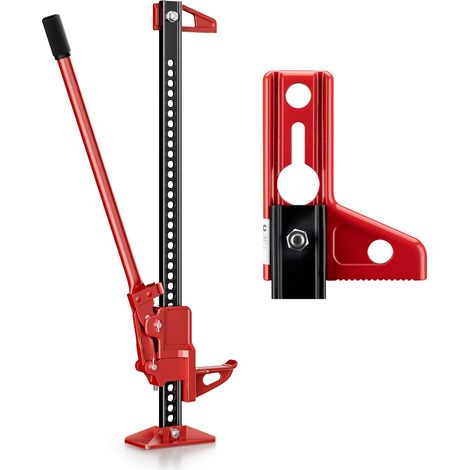 Wiltec Farm Jack – Kompakt-Set Basis, Wagenheber bis 3000 kg und max. 76 cm Hubhöhe mit obere Klemme