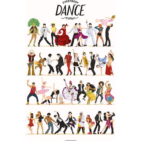 Papier peint panoramique coloré & blanc cuisine | Tapisserie panoramique design final de danse | Papier peint panoramique salle à manger personnage - 192 X 260 cm (4 pièces) (1/2)