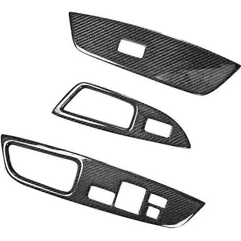 Ensemble de 3 pièces pour Hyundai Veloster 2011-2017 : garniture de panneau de boutons de commande de lève-vitre en fibre de carbone, décoration intérieure (1/5)