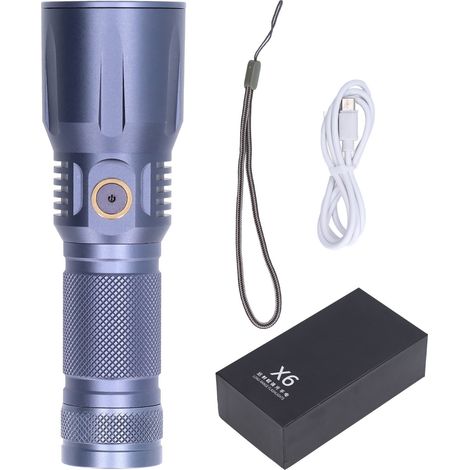 SST40 1850lm IPX7 wasserdichte, tragbare Taschenlampe mit 4 Leuchtmodi und USB-Ladefunktion