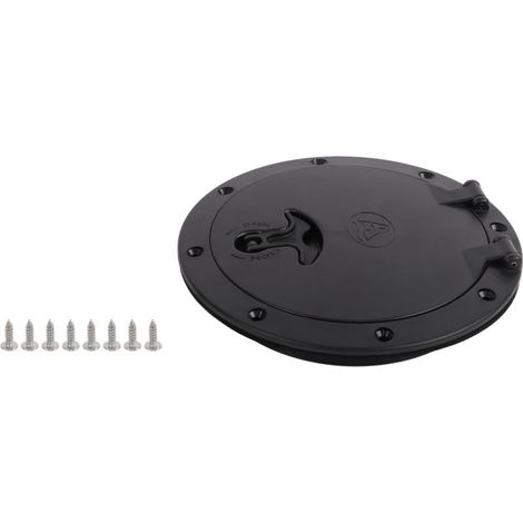 Hatch Cover Marine Noir Détachable pour Bateau Kayak Canoë - Trappe d'Inspection Circulaire