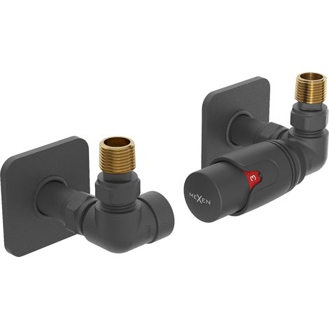 Mexen G00 conjunto termostático axial con cubierta S, antracita - W903-900-909-66 (1/3)