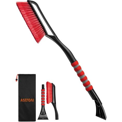 Schneebürste mit Eiskratzer 68cm, abnehmbar, lackschonend, ergonomischer Griff (1/5)