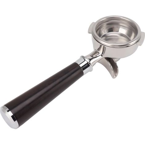 58-mm-Kaffeefilter mit 2 Löchern, feines Sieb, Edelstahl, Holzgriff, abnehmbar, Zubehör für NOWWA-Kaffeemaschinen, rotes Sandelholz (1/5)