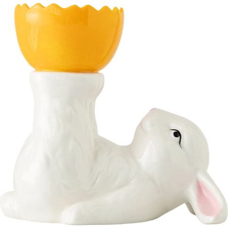 Elegante supporto in ceramica per esporre le uova di Pasqua - Arancione (1/2)