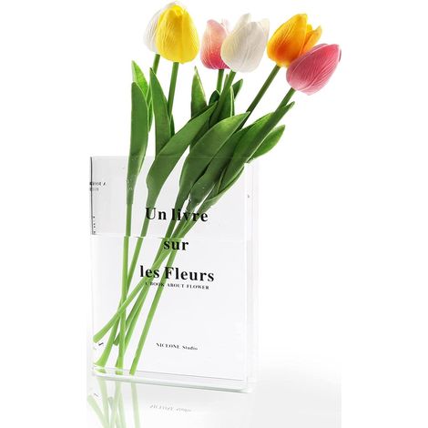 Vase Livre - Vase Transparent En Acrylique - Pour Arrangements Floraux Et Décoration Intérieure - 1 Pièce