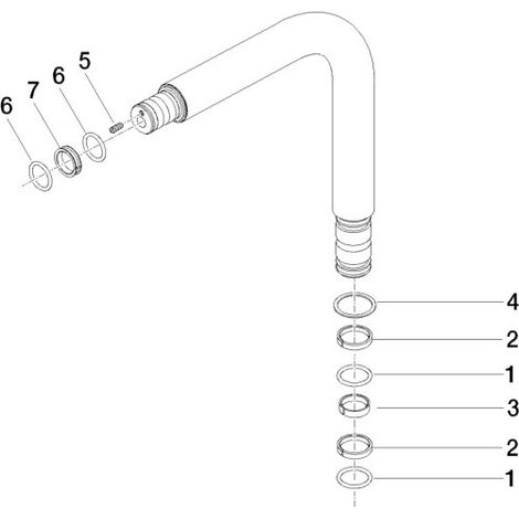 Dornbracht 90282218500-00 Bec de robinet Pièces de rechange