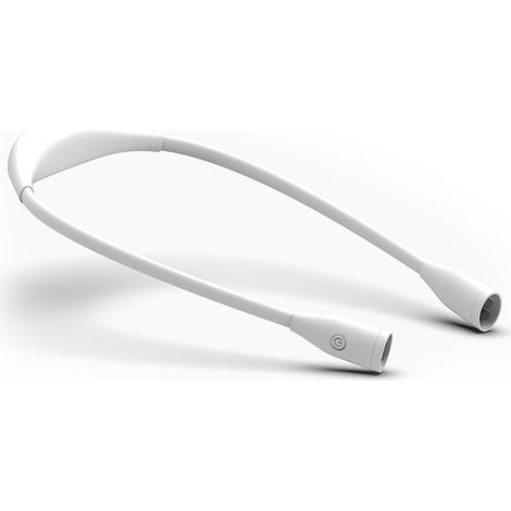 Wiederaufladbare Nackenleuchte mit USB-Anschluss, 360° flexible LED-Leselampe mit 3 Helligkeitsstufen, für Gebrauch und Wartung (weiß).