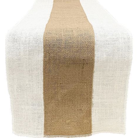 30 180cm chemin de table rustique tissu de jute décor de table de ferme vintage (1/5)