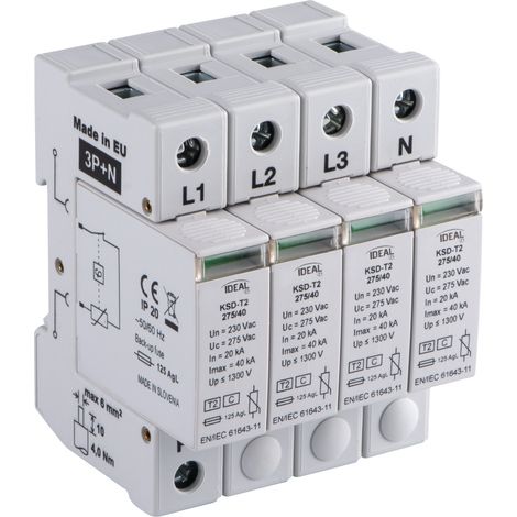 LIMITATORE DI SOVRATENSIONE KSD-T2 275/160 3P+N - KANLUX (1/2)