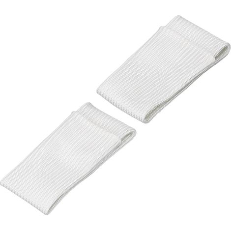 Lot de 2 protège-doigts en fibre de verre, isolation thermique, pour soudage TIG, tailles XL et L, blanc (1/5)