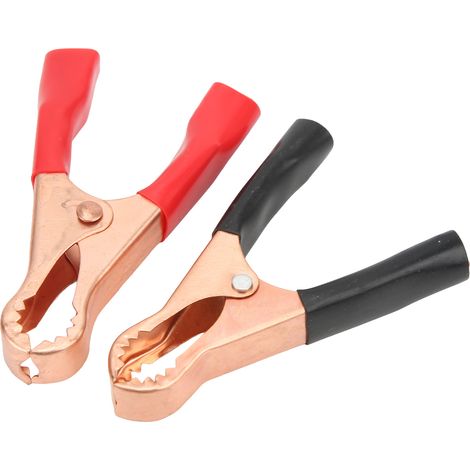 Lot de 2 Pinces de Test Électrique 50A, Sondes Rouge et Noir, Clips Batterie pour Équipement Électronique, Camions et Voitures (1/5)