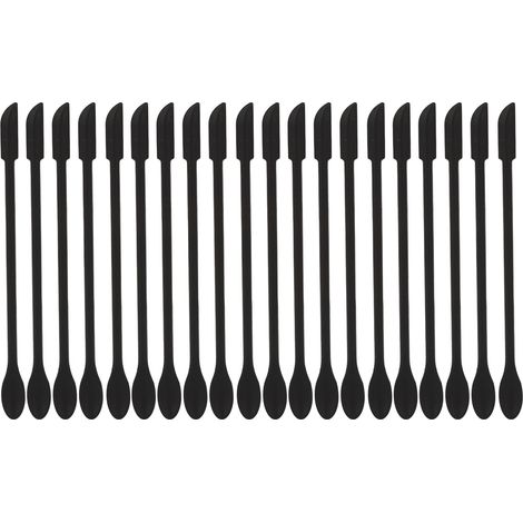 20pcs Spatule Silicone Mini Petite Pointe Manche Allongé Double Tête Sans Couture Nettoyage Facile Racloir Maquillage (1/5)