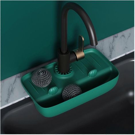 Étagère d'évier de cuisine, égouttoir, support de rangement pour éponge à linge, essoreuse à fil, essoreuse à linge suspendue-AquaForge (1/5)